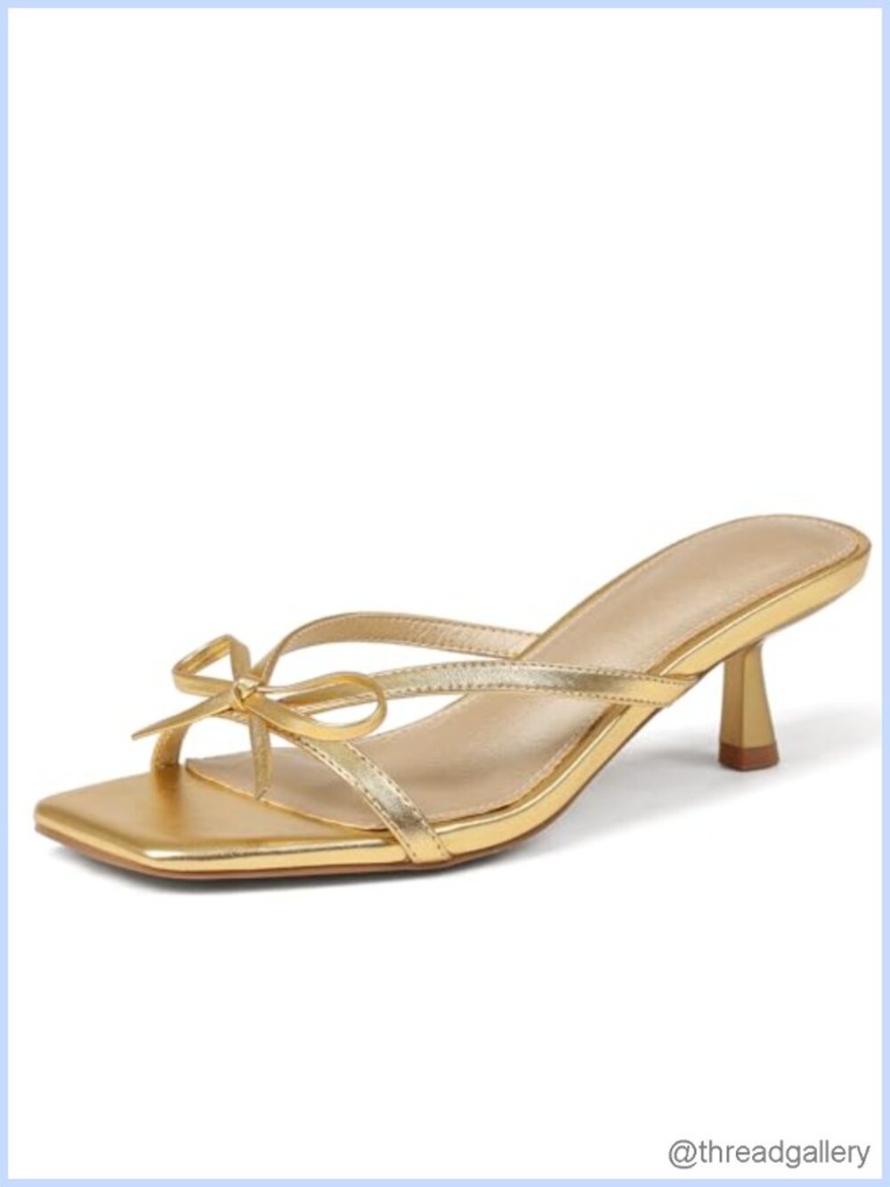 Kitten Heel Sandals Bow Detail Slip On Comfortable Women's Dress Shoes